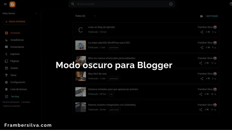 extension de modo oscuro para blogger